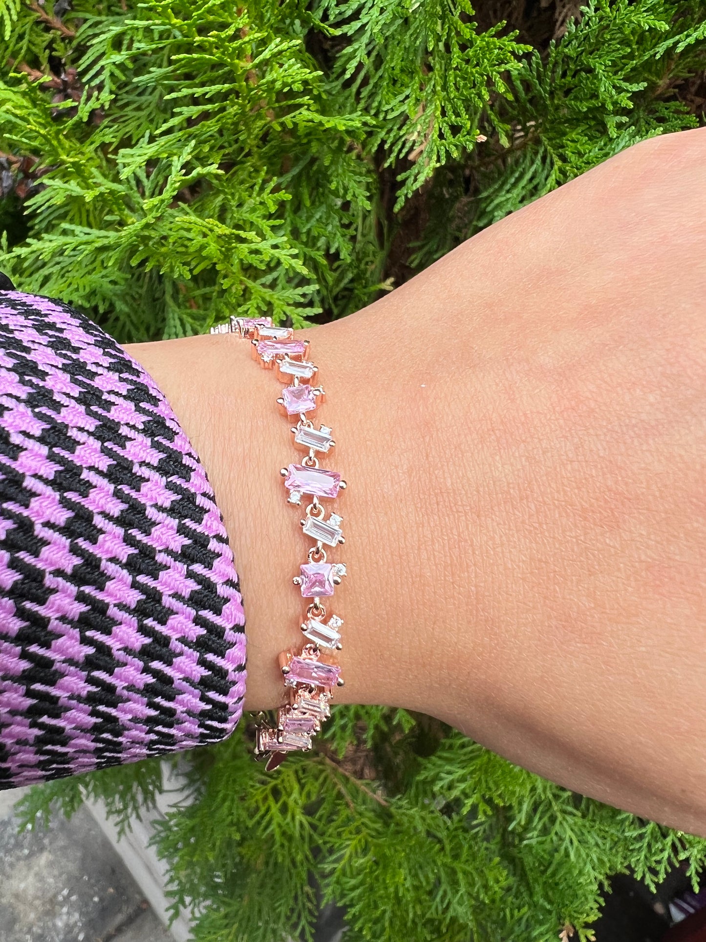 Pink Mixed Shape Bracelet