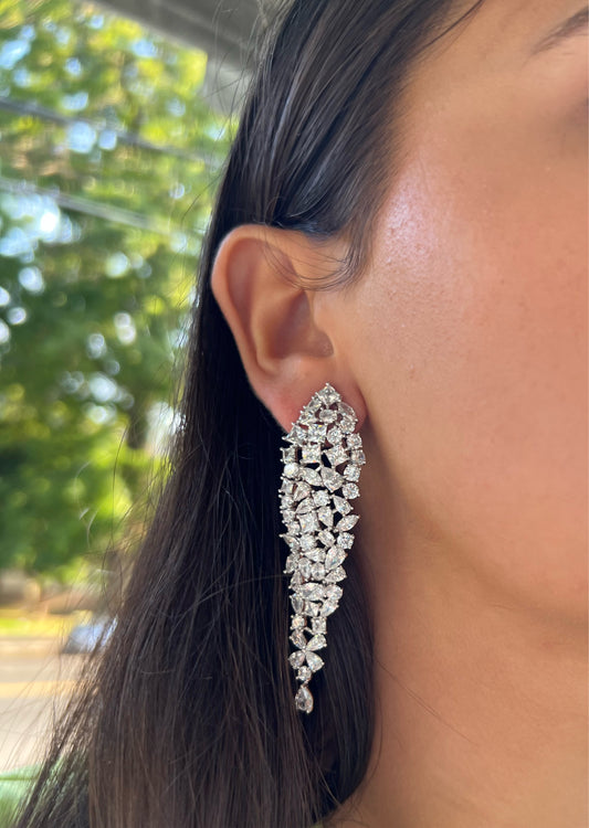 Cocktail Statement CZ Earrings