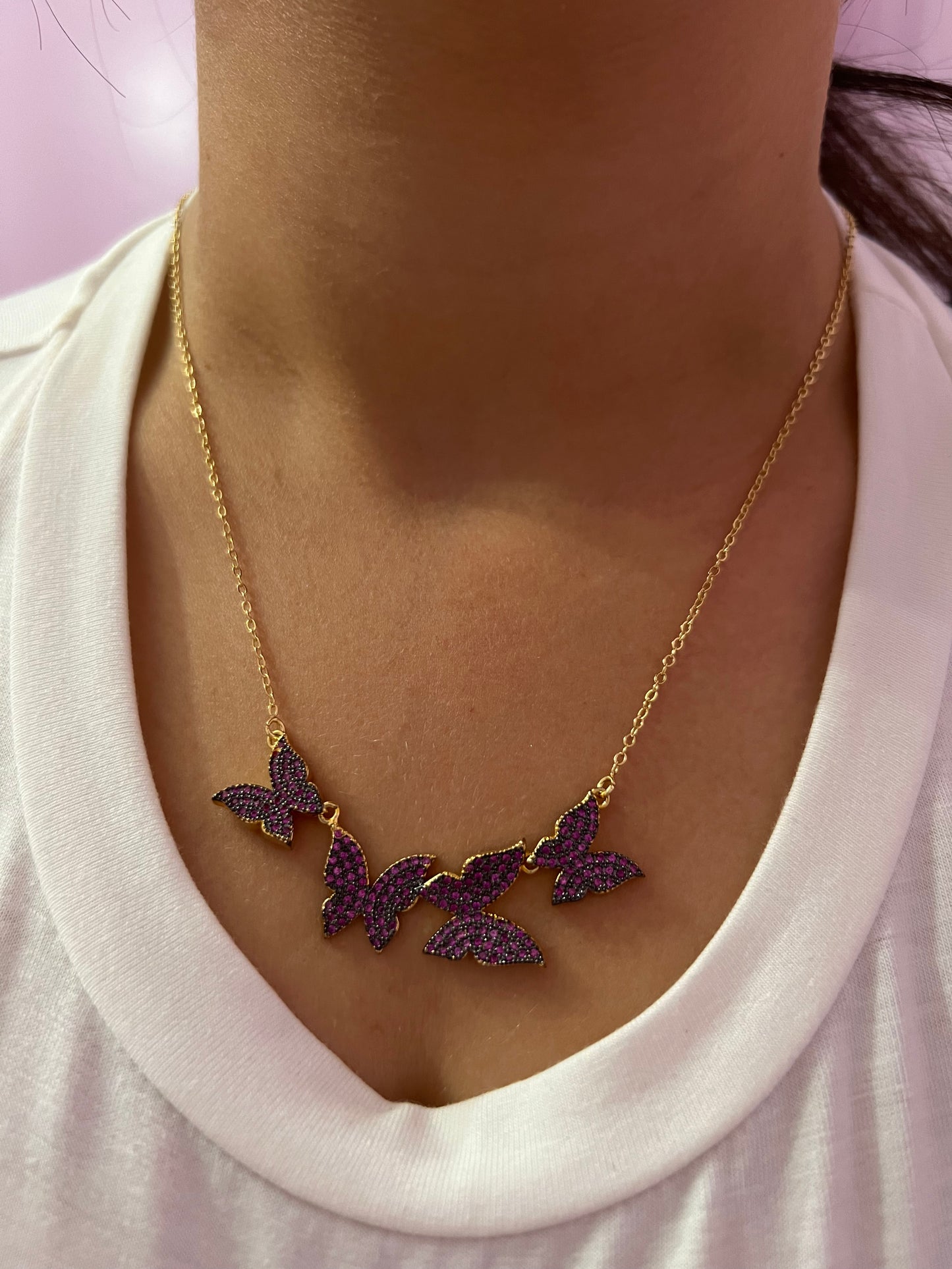 Scattered Butterflies Necklace