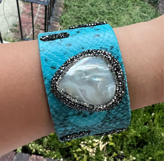 Blue Snake Cuff