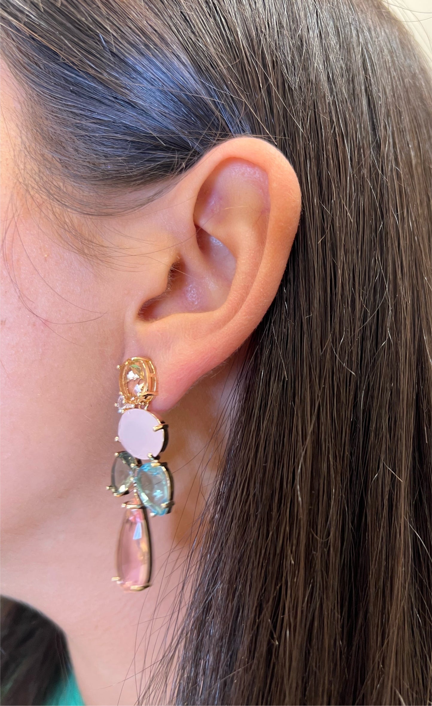 Pink Scattered Earrings