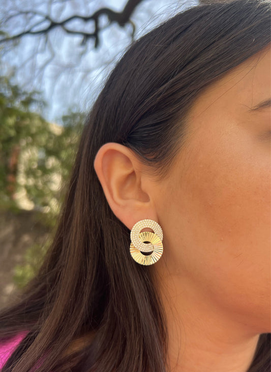 Double Round Dressy Earring