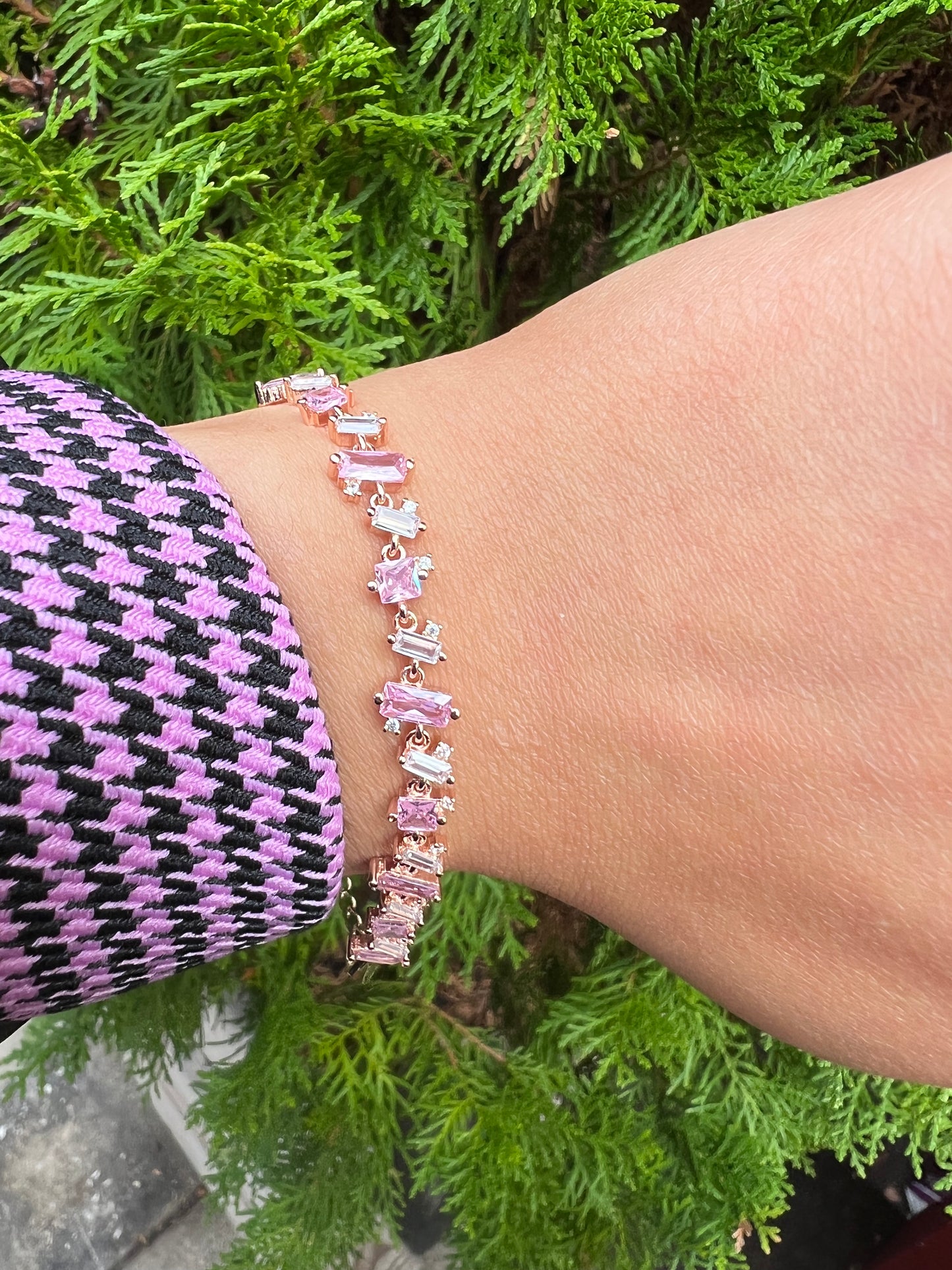 Pink Mixed Shape Bracelet