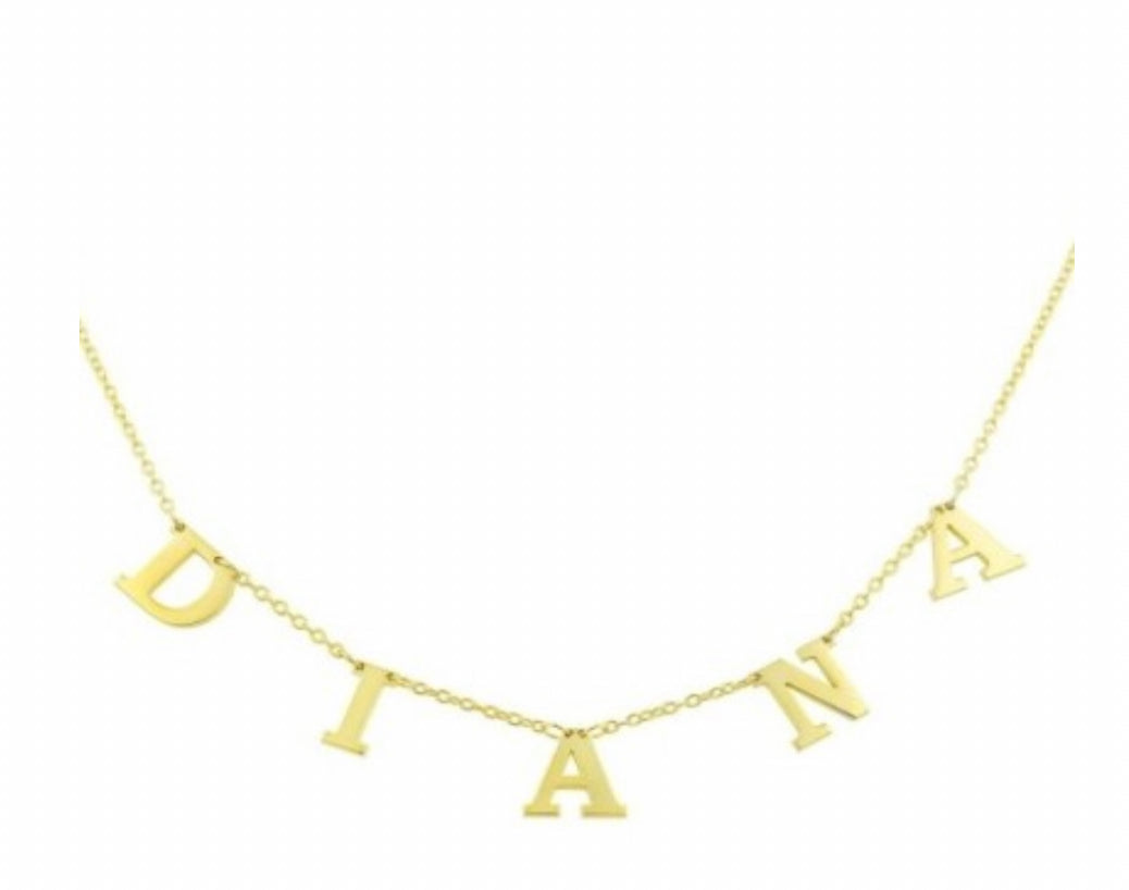 Separate letter necklace