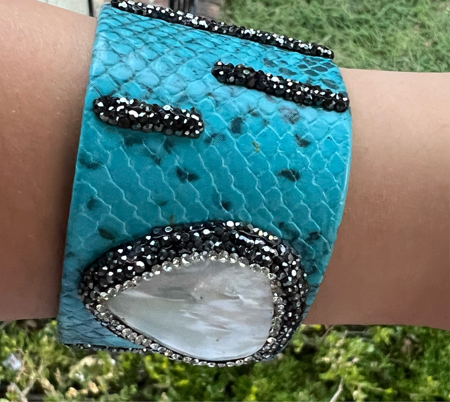 Blue Snake Cuff