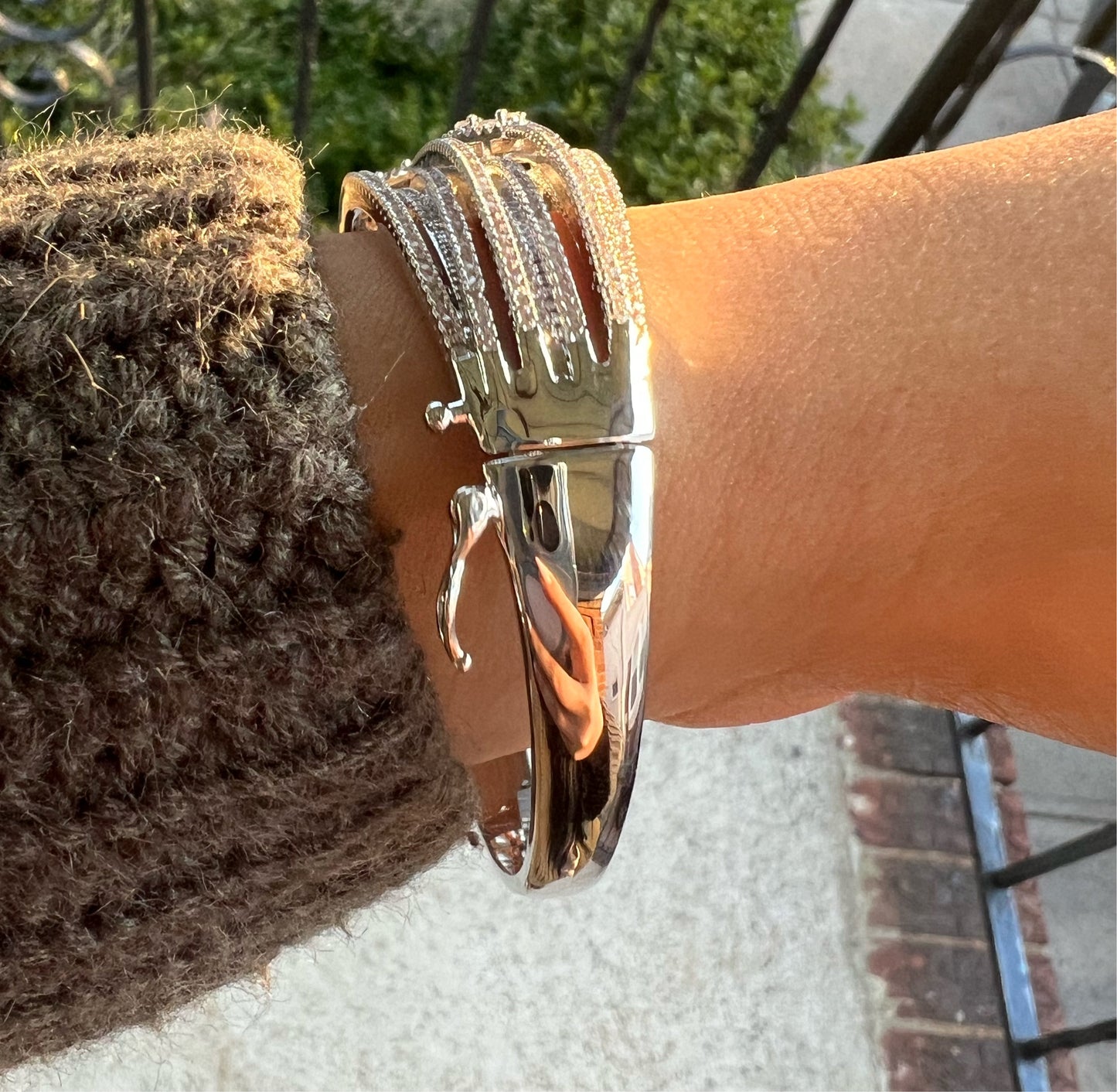 Cocktail Bangle with 3 stones