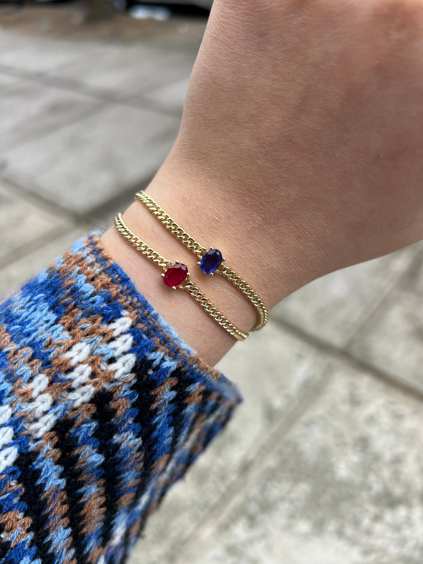 Blue Sapphire Link Bracelet