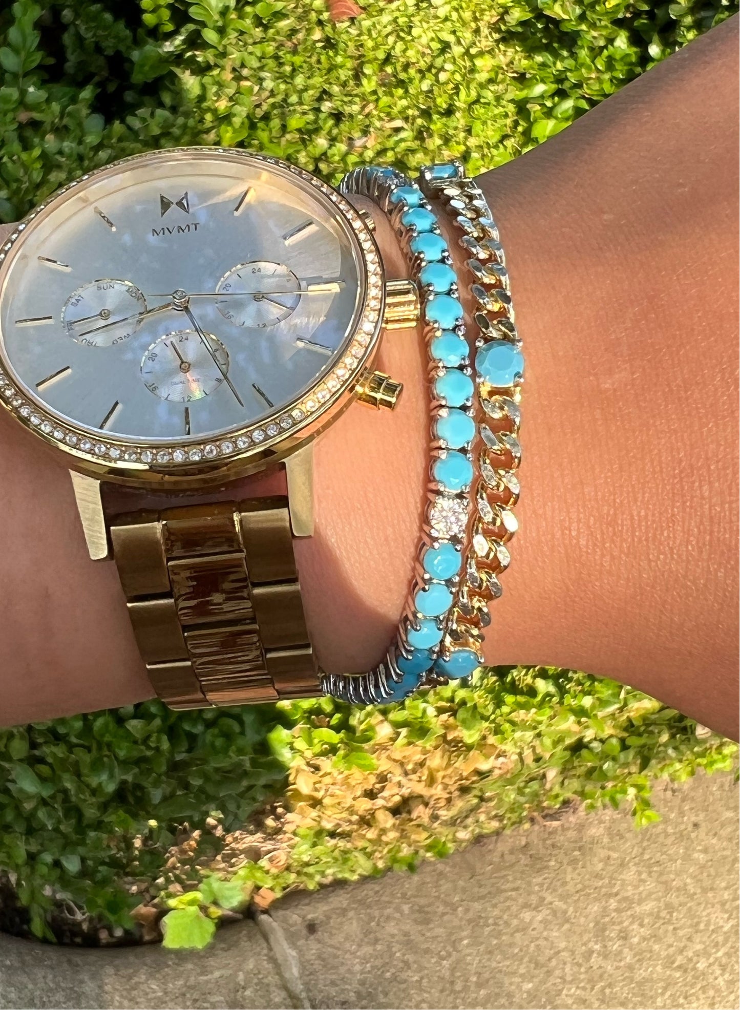 Turquoise x CZ Tennis Bracelet