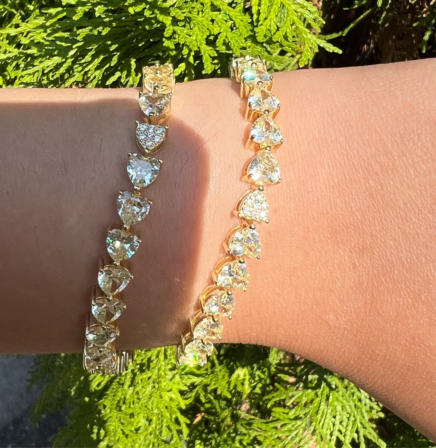 Yellow Topaz Heart Bracelet