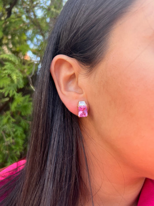 Pink layered Earrings