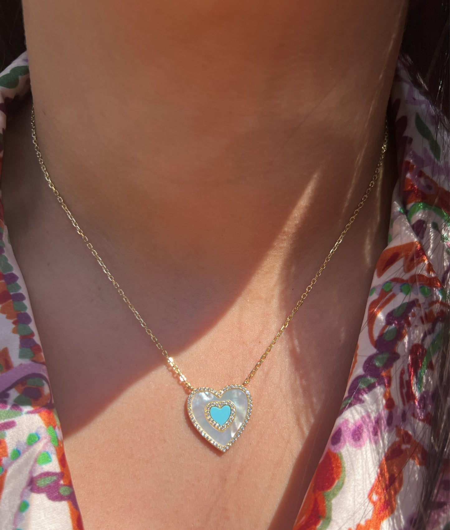 Mother of Pearl X Turquoise Necklace