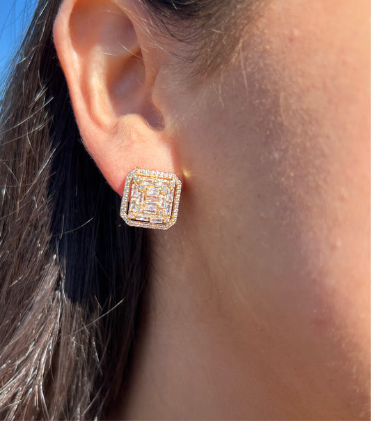 Squared Stud Earring