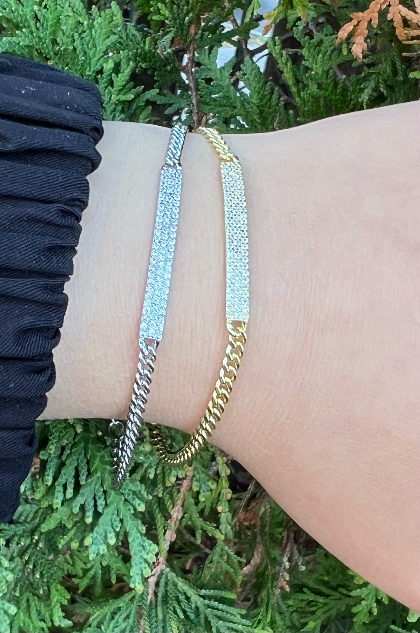 Thin CZ Bar Bracelet