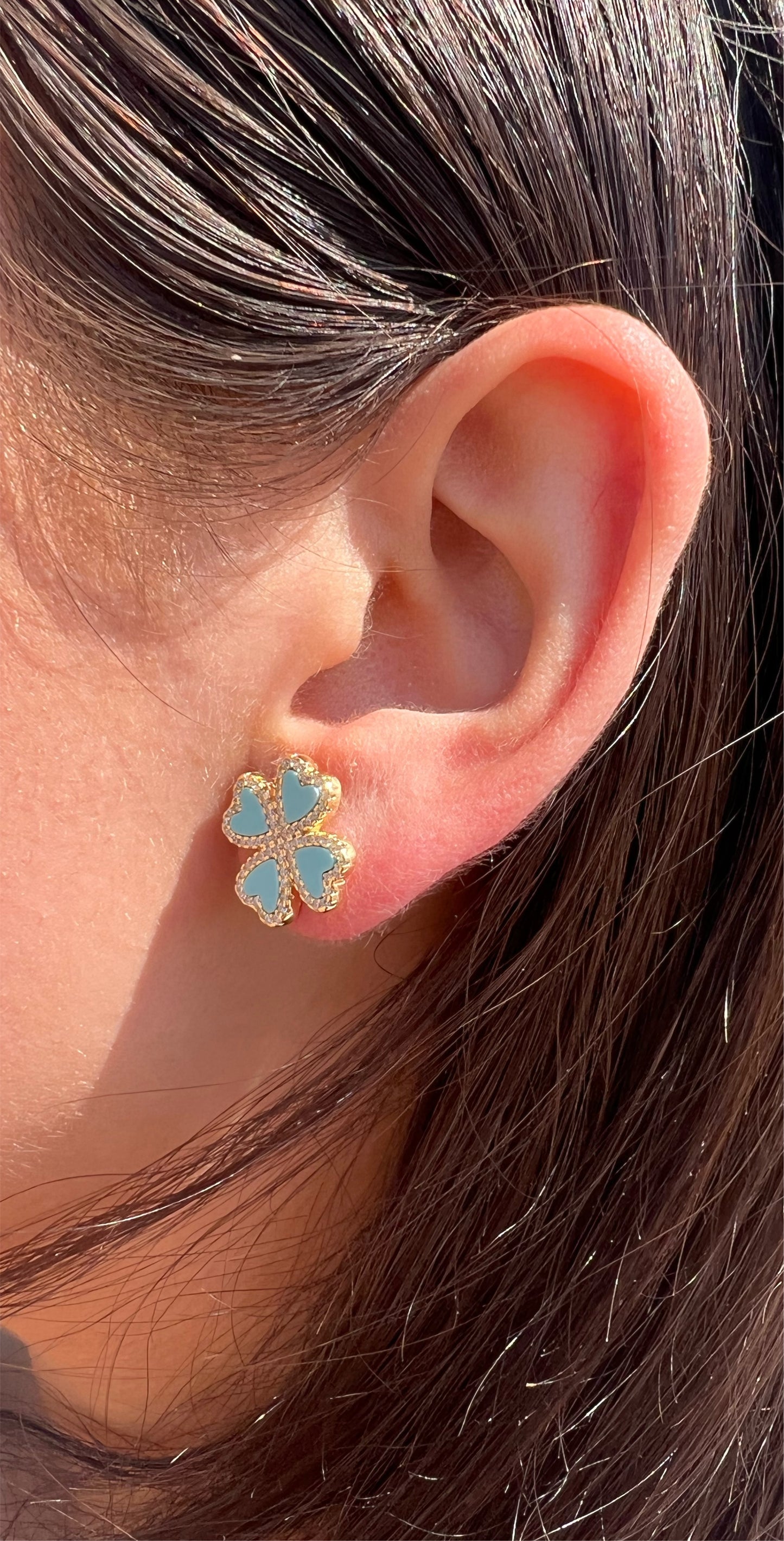 Turquoise Clover Earrings