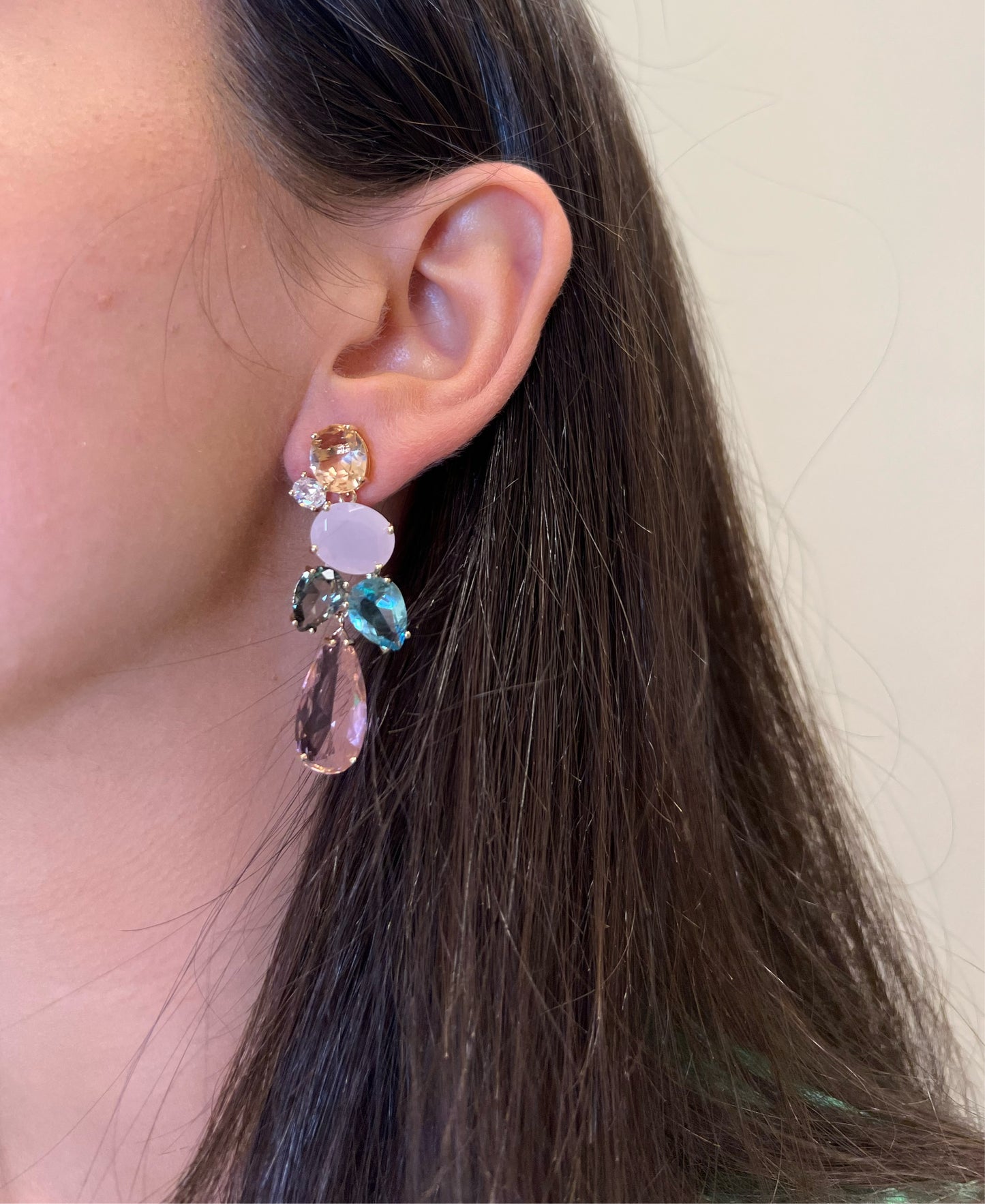 Pink Scattered Earrings