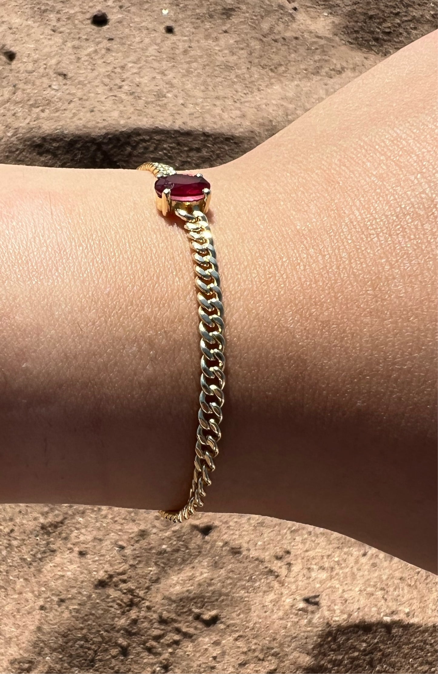 RED Ruby Link Bracelet