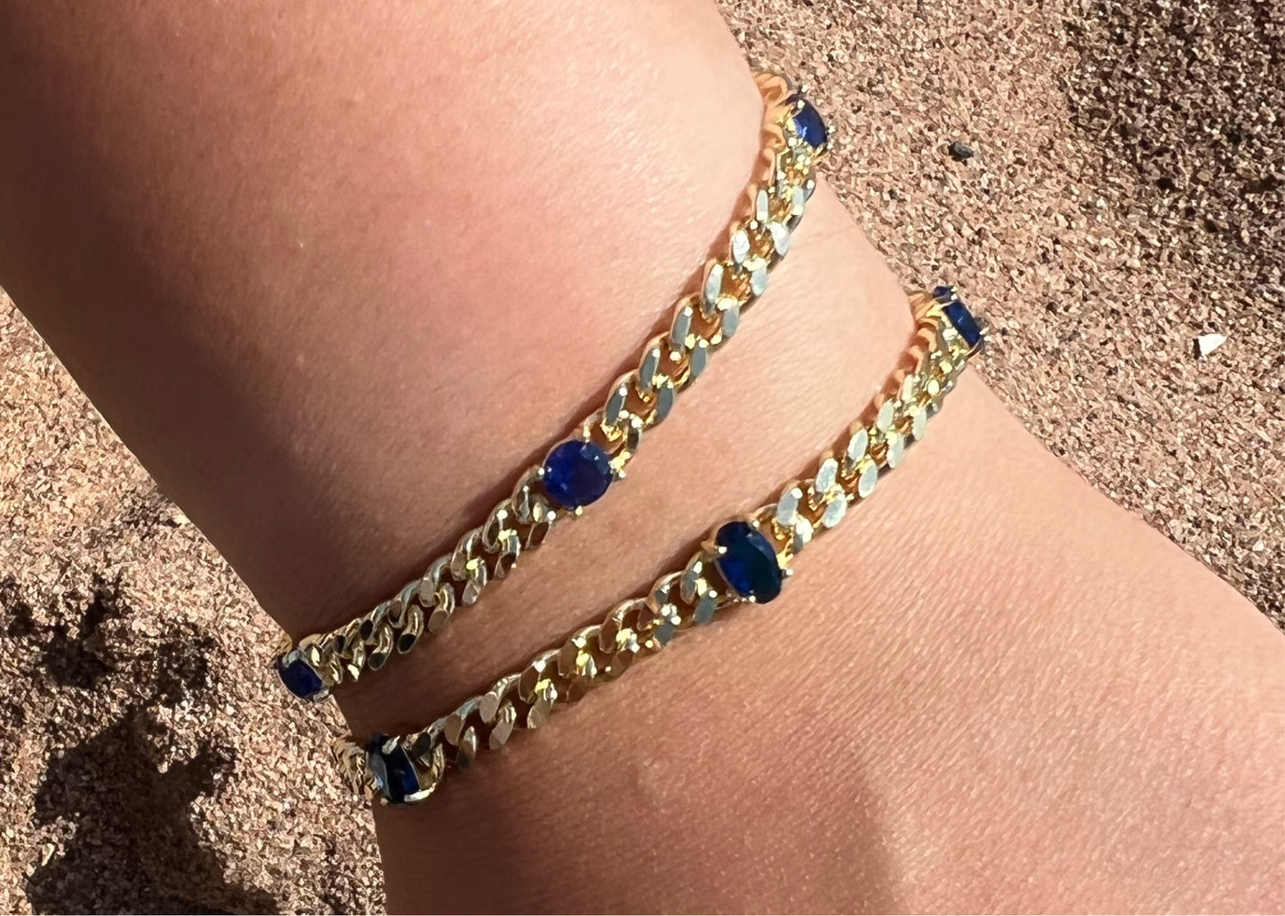 Sapphire Chain Bracelet