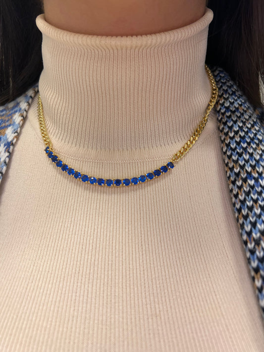 Linked Sapphire Necklace