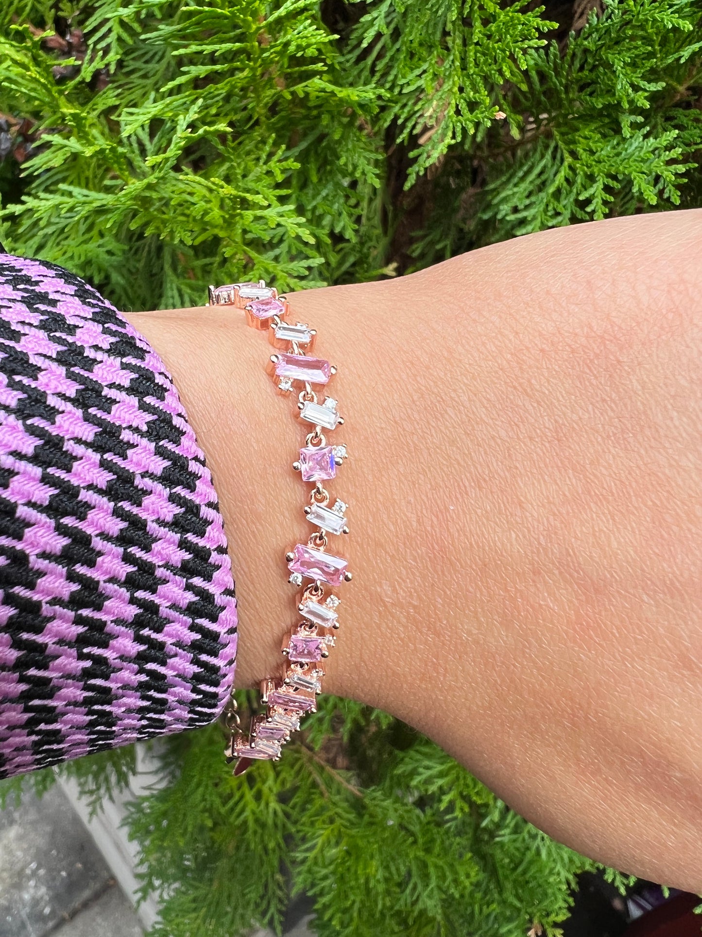 Pink Mixed Shape Bracelet