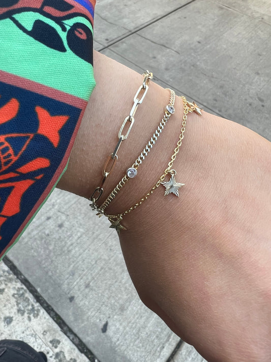 Gold Star Charm Bracelet