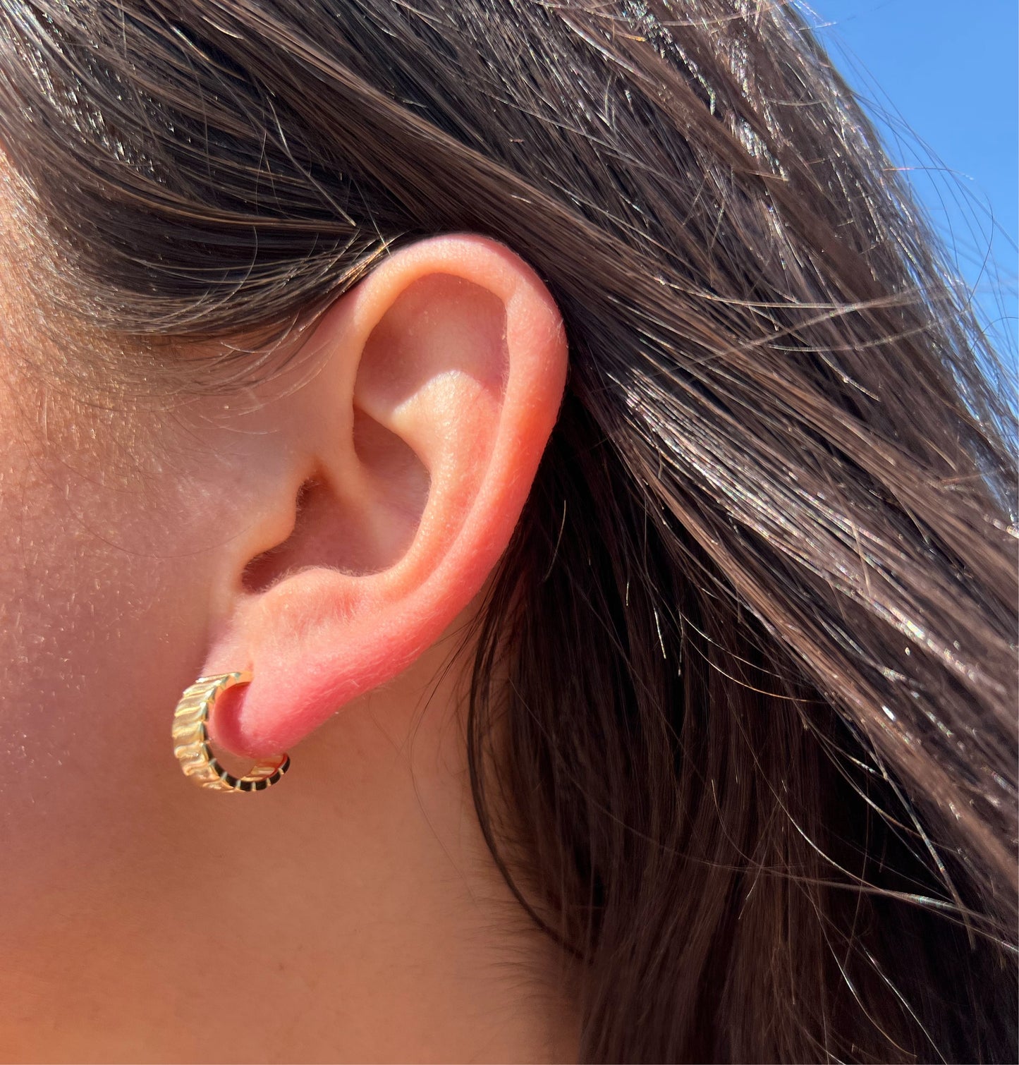 Gold Twisted Hoop Earrings