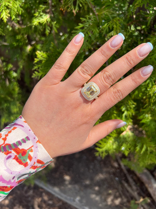 Yellow Topaz Ring