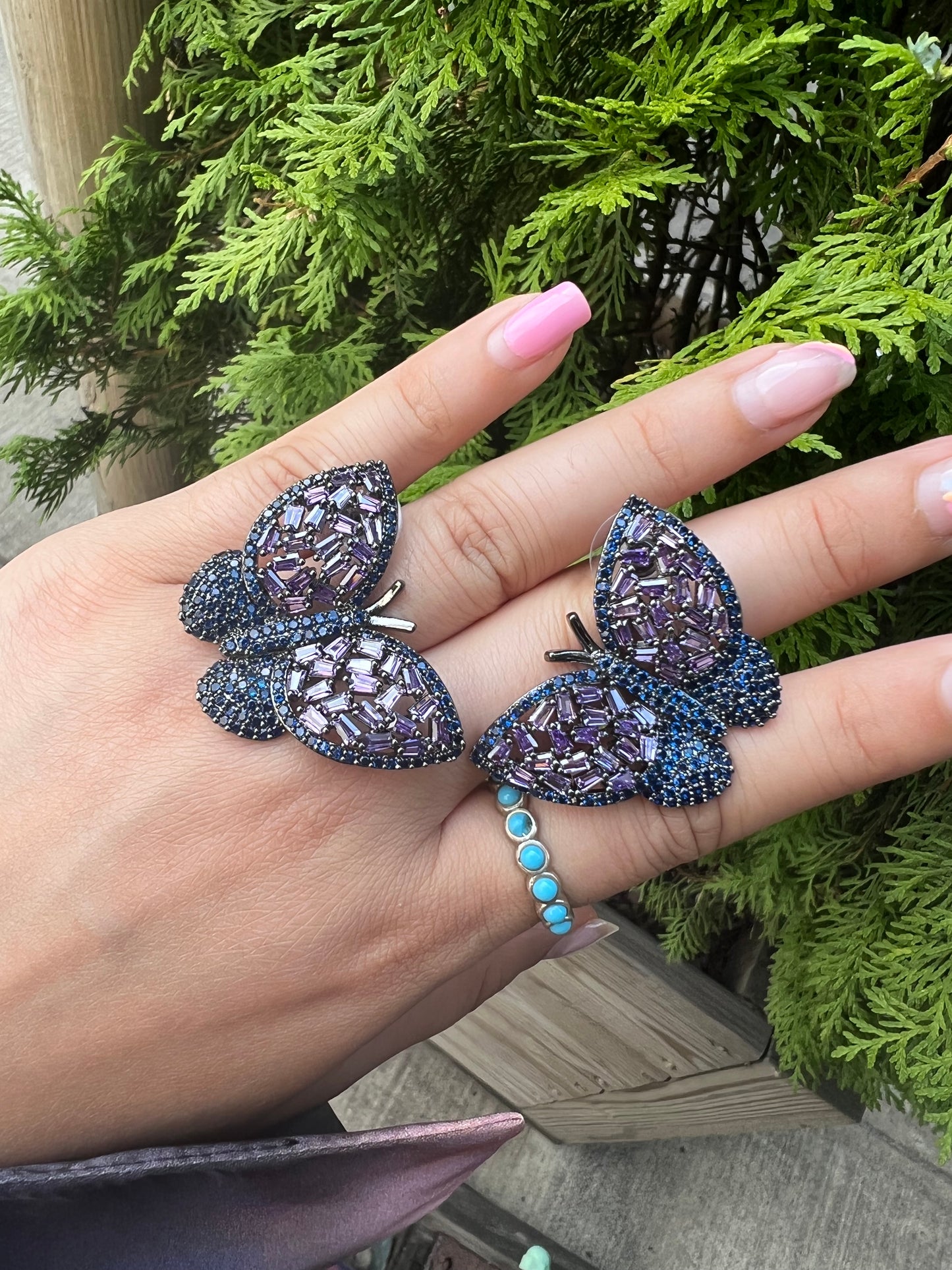 Butterfly statement earrings