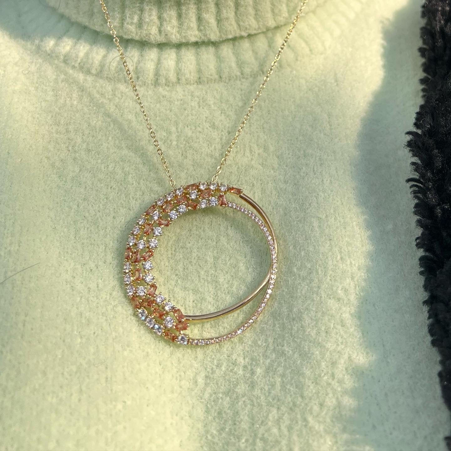 Citrine and Cz pendant