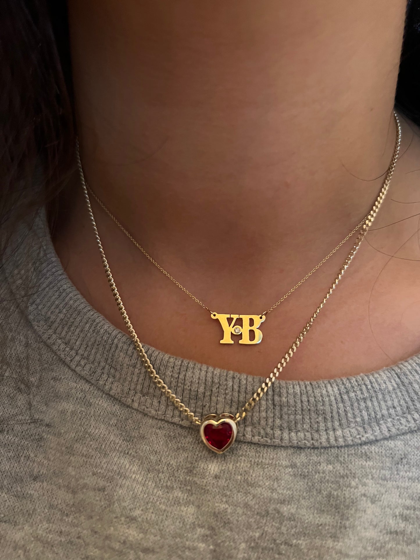 14KT Gold Initial necklace