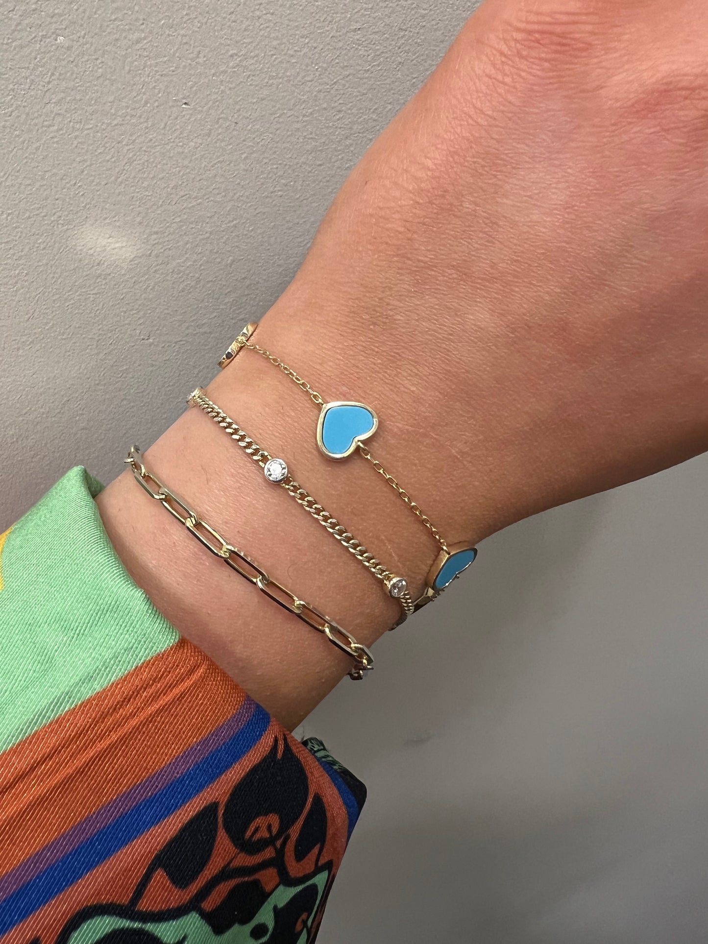 Layered Heart Bracelet