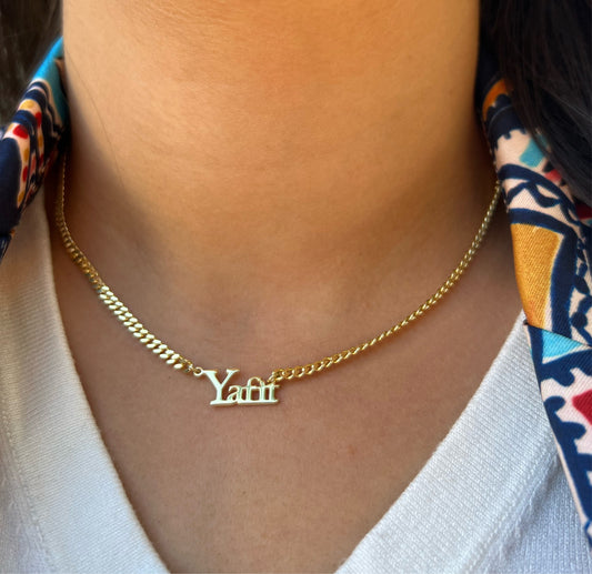 Name Necklace with linked Chain