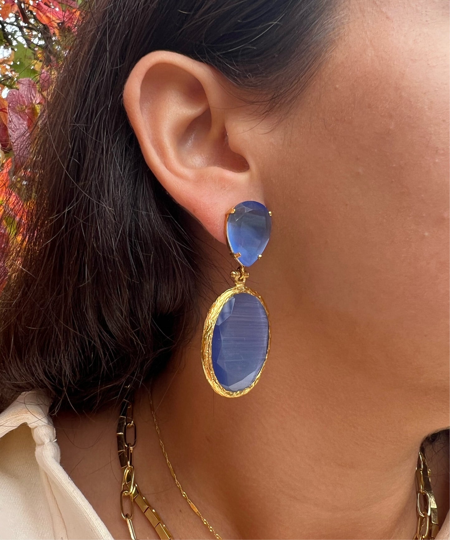 Blue simplified Earrings