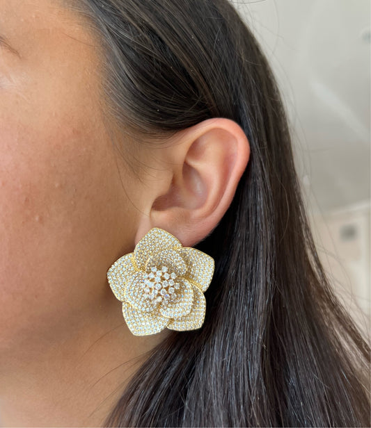 3D Large Flower Earrings