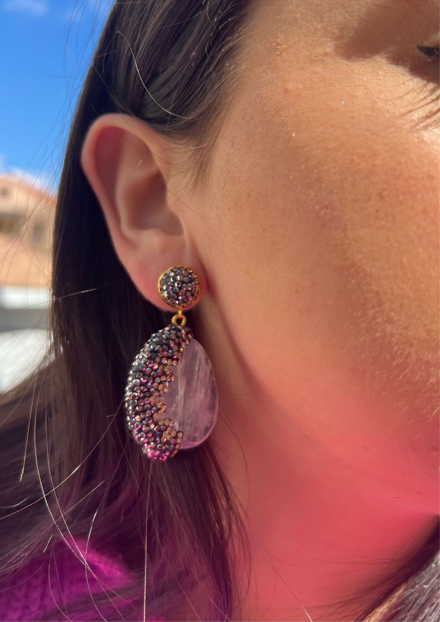 Black X Pink Earrings