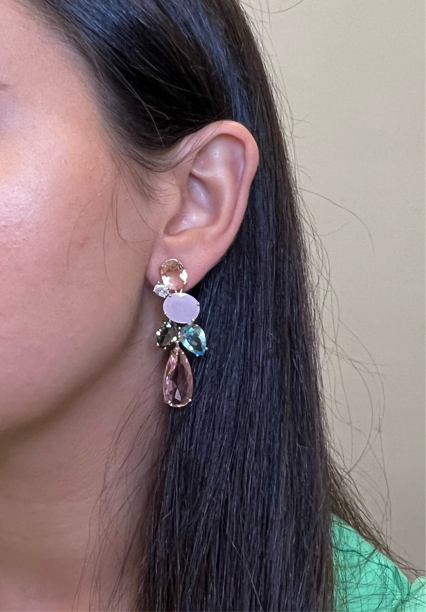 Pink Scattered Earrings