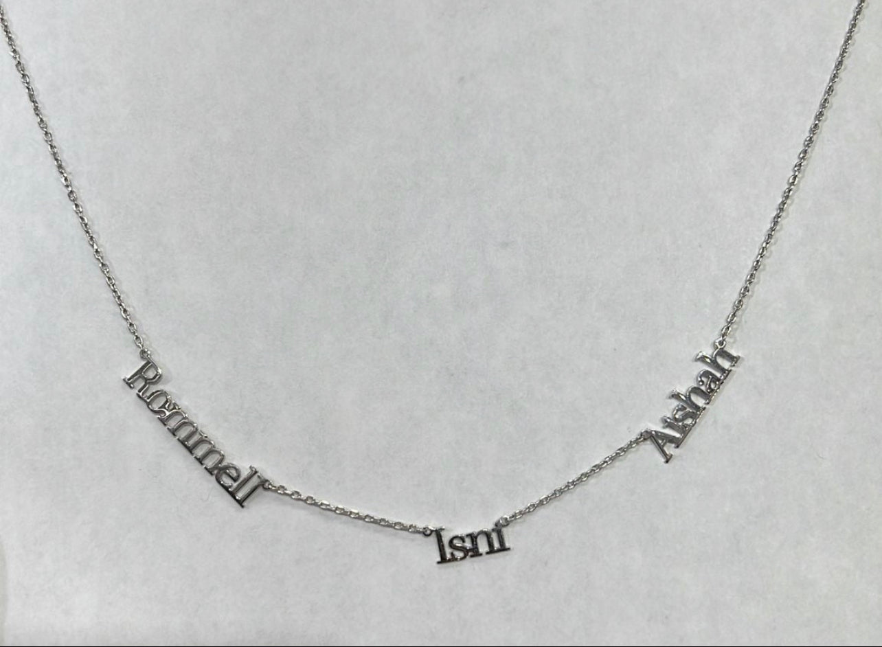 925 Silver Children name necklace