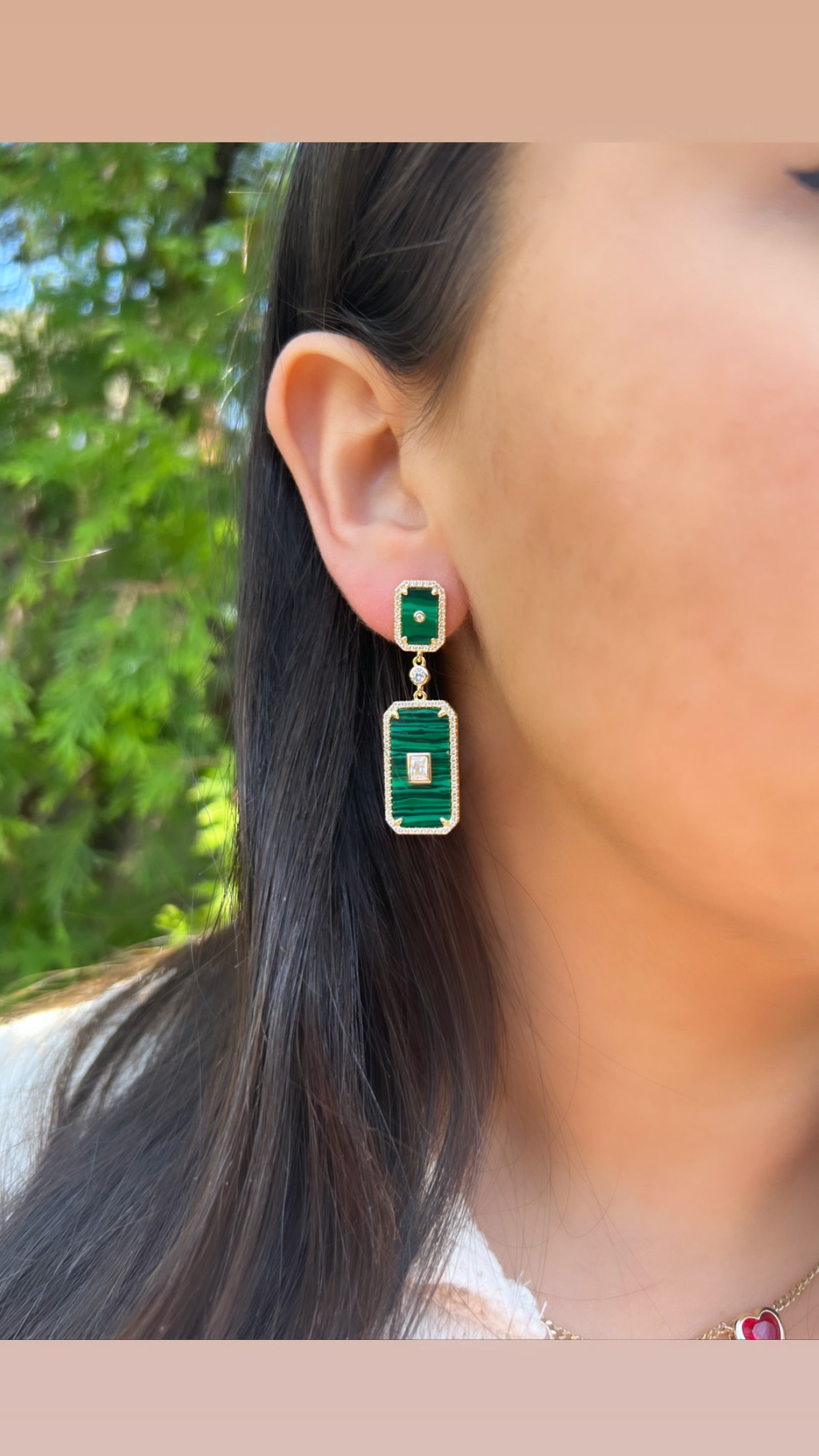 Vintage Vibed Modern Green Earrings