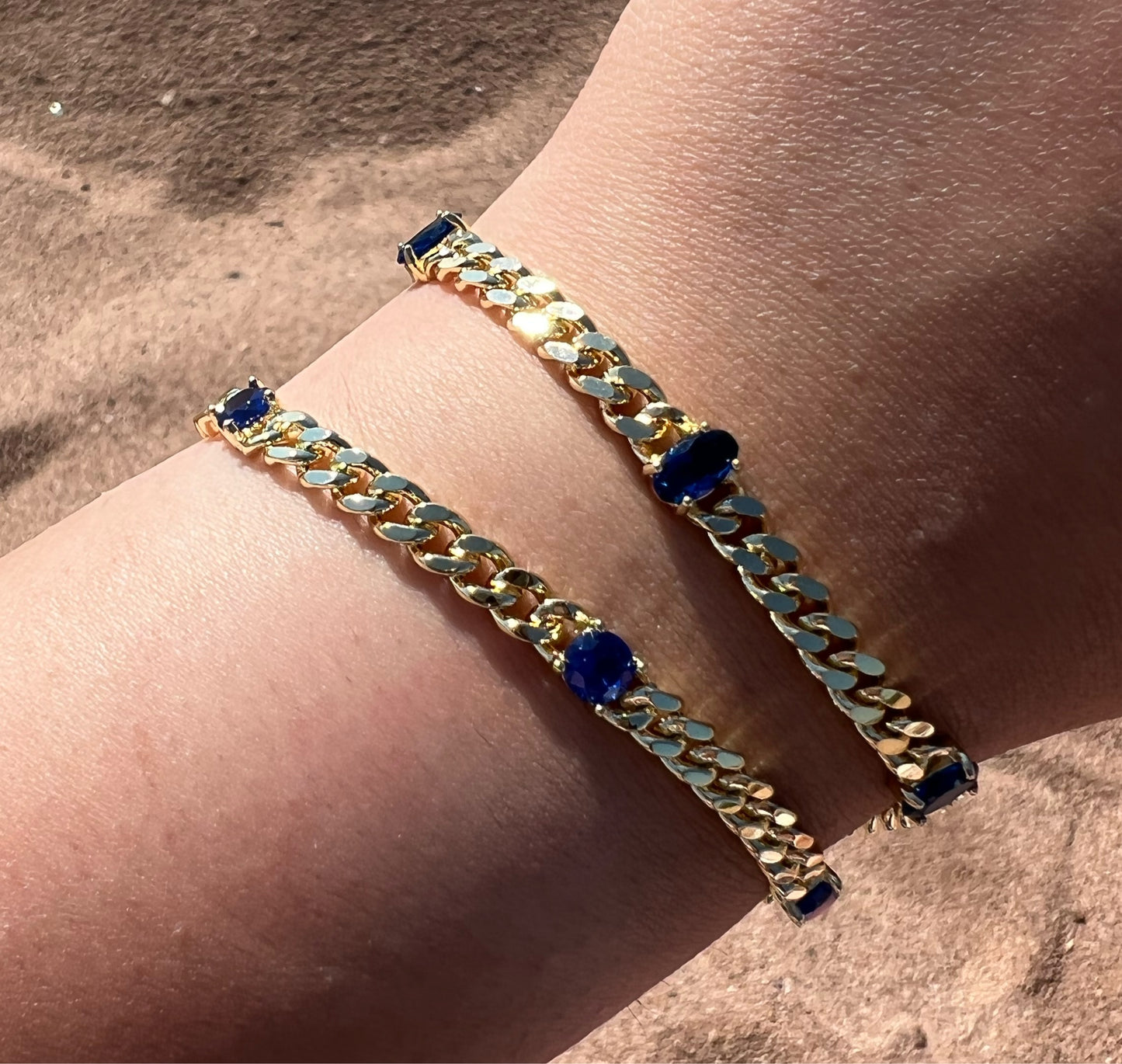 Sapphire Chain Bracelet