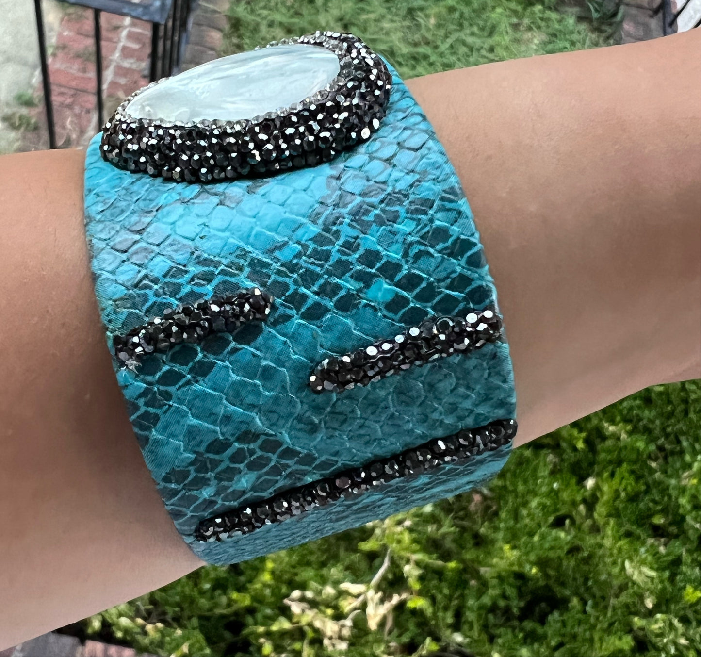 Blue Snake Cuff